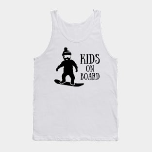 kids on snowboard Tank Top